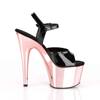 Pleaser - ADORE709 KnöchelriemenSandale, Poledance Schuhe - Pole dance schuhe - Schwarz/Rosa Product image